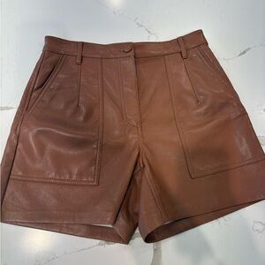 Wilfred Brown Leather Women’s Shorts